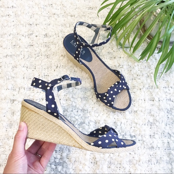 Lauren Ralph Lauren Shoes - Ralph Lauren Cheryl Espadrille Wedge Sandal 9.5